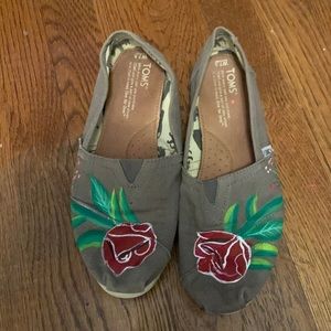 Toms rare hand painted Alpargata slip ons